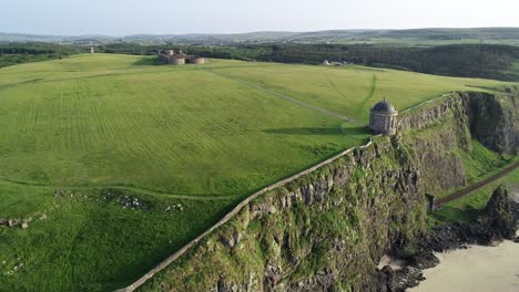 downhill castle and mussenden temple, aerial view