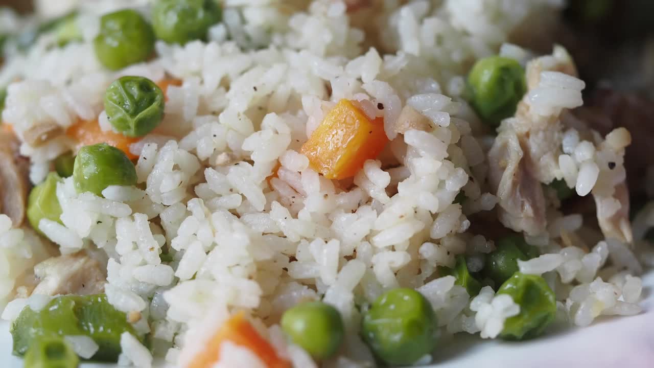 Rice with Peas, Carrots, and Broccoli