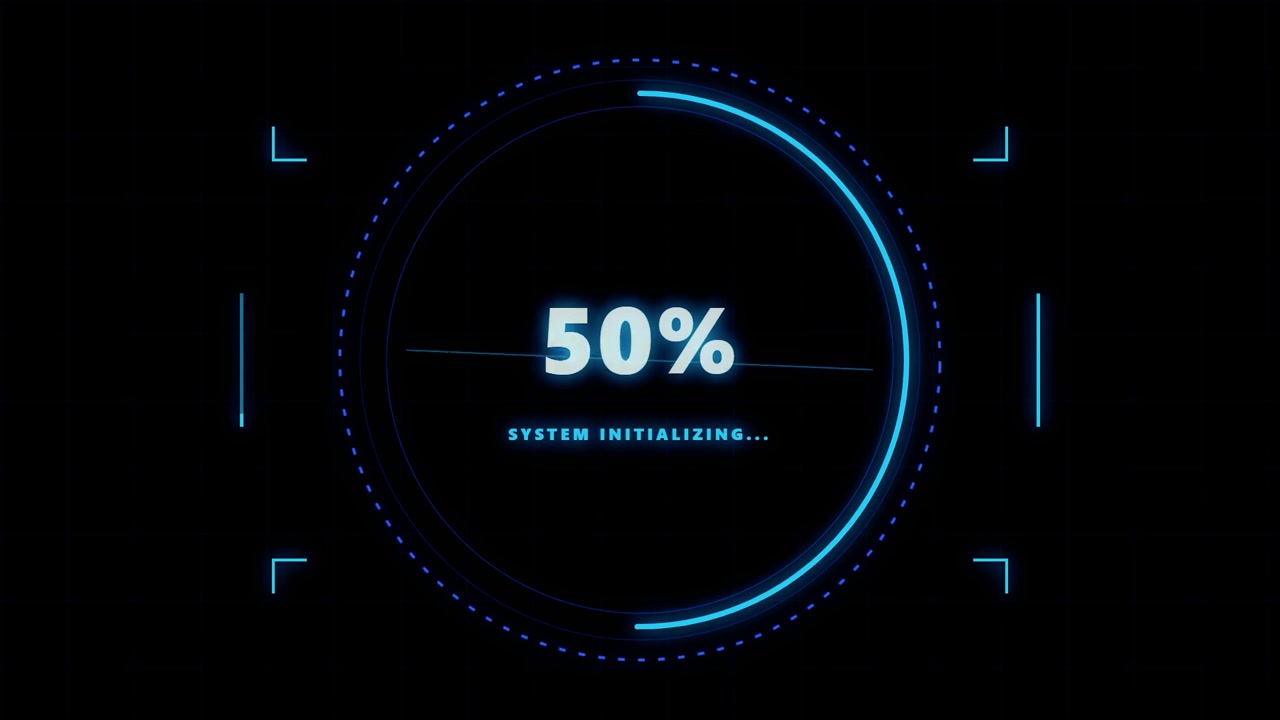Digital System Loading Interface with Percentage Counter