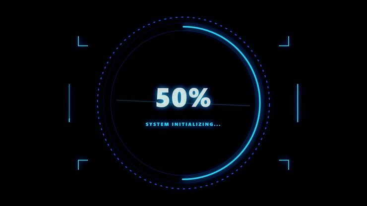 Digital System Loading Interface with Percentage Counter