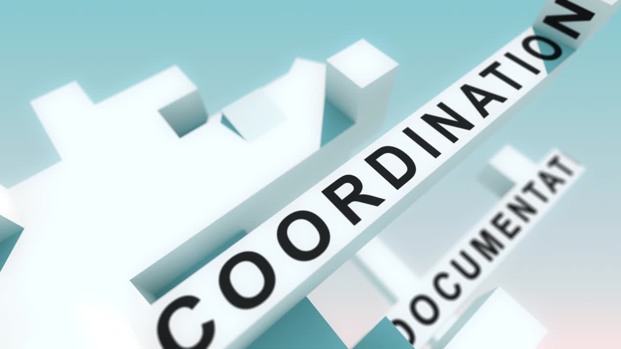 큐브로 애니메이션 된 bim 단어