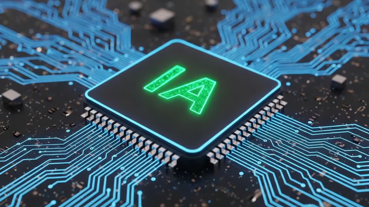 Exploring Artificial Intelligence: A Close-Up of a Microchip Highlighting AI Technology and Circuitry in a Digital Environment