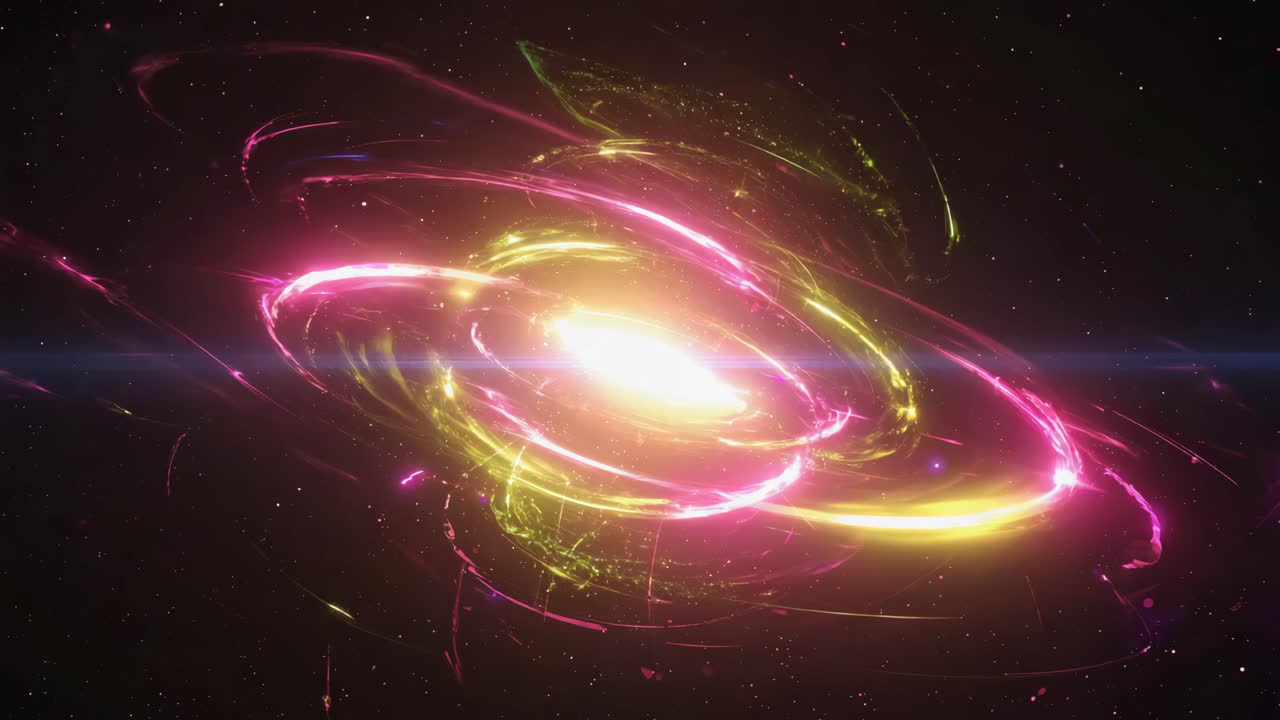 A stunning galaxy with swirling light and vibrant colors
