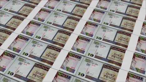 10-Kubanische-Peso-Banknoten,-Gedruckt-Von-Einer-Geldpresse