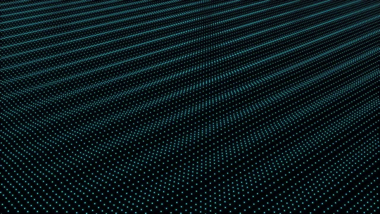 Dots Abstract blue wave tech for digital design. Futuristic motion wallpaper. Wavy backdrop. Data flow texture. Dynamic light. Blue corporate abstract. Blue color. 4k