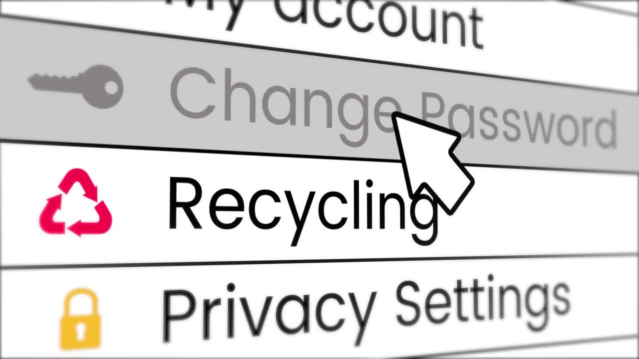 Mouse Cursor Clicks Change Password on Account Menu