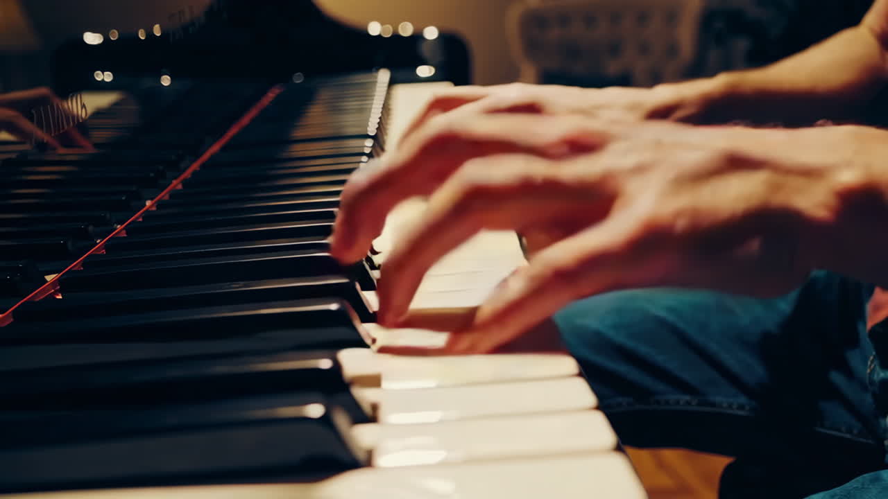Piano Performance in a Cozy Living Room