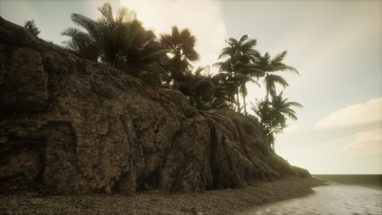 el suave crepúsculo de la increíble playa marina tropical