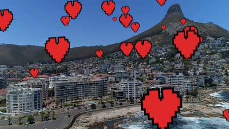 View-of-a-city-and-digital-heart-icons-4k