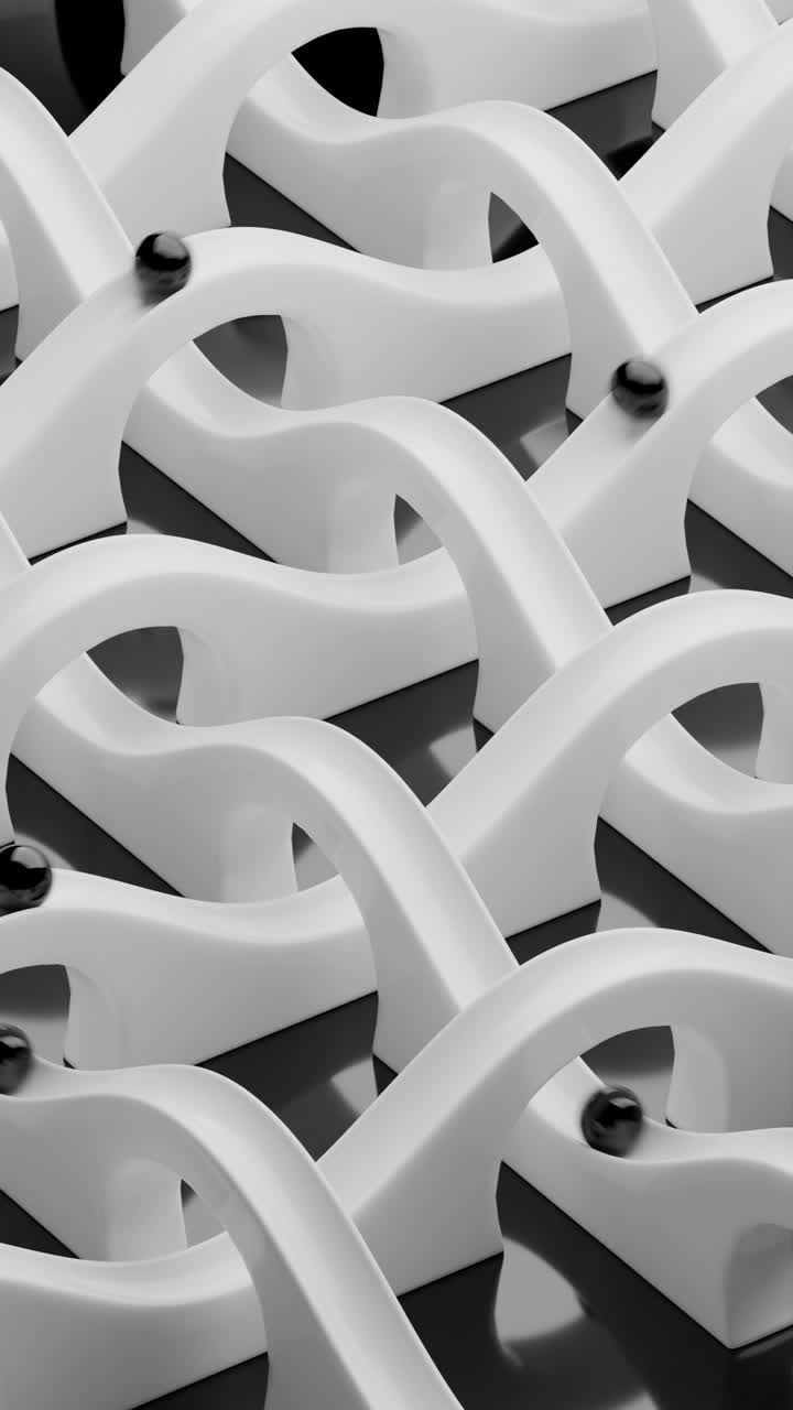 diseño geométrico abstracto con curvas y bolas