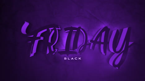 dark monochrome black friday text on purple gradient