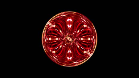 glowing neon red light sphere, abstract digital electronic light globe, hypnotic disco ball, modern cyber techno ball, abstract background, looped animation. 4k abstract hi-tech futuristic 3d circle.