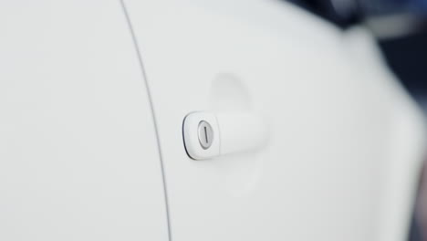 Car,-door-and-exit-with-a-passenger-person-closeup