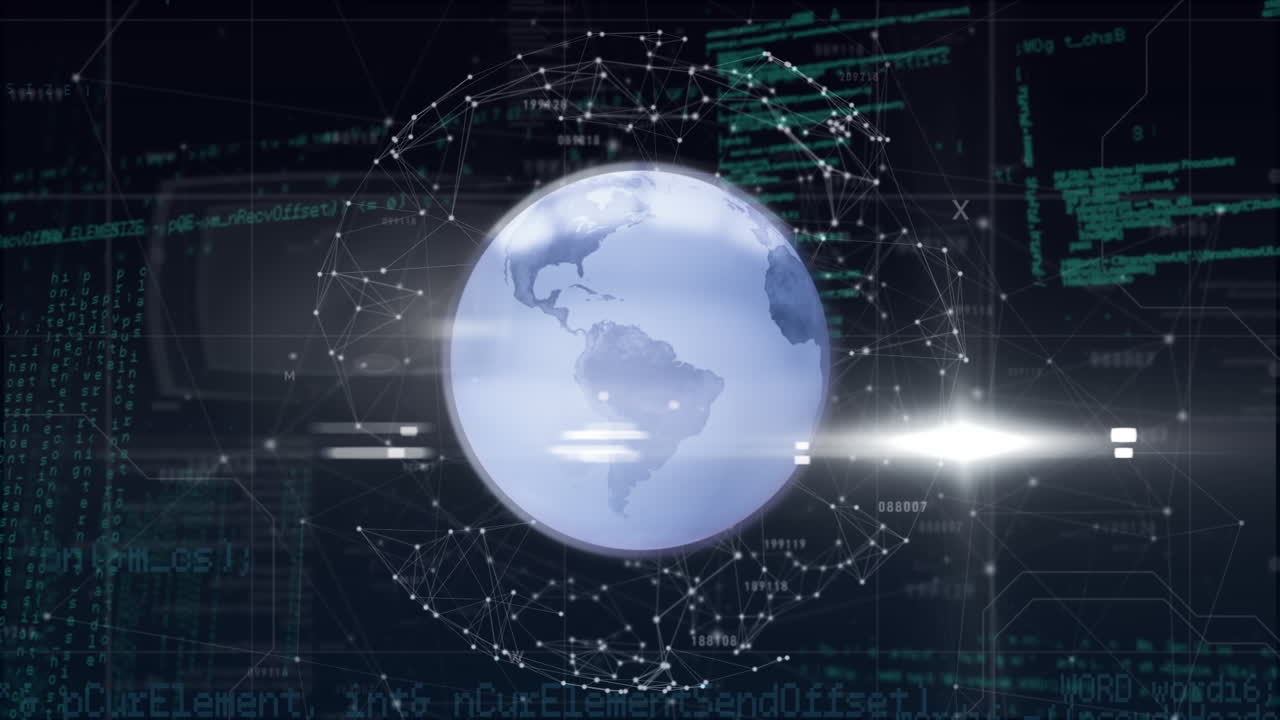 전 세계 데이터 프로세싱의 애니메이션