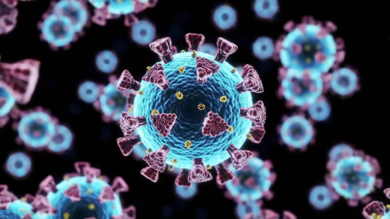 Stunning Visual Representation of Virus Particles Showcasing Their Complex Structure and Unique Features in a Microscopic View of Pathogens in Action