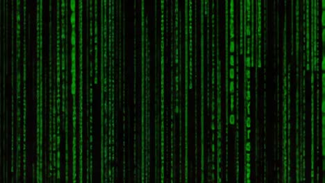 a digital matrix of binary code: exploring the intricate patterns of green digits flowing down a dark background, symbolizing data processing and cyber mystique