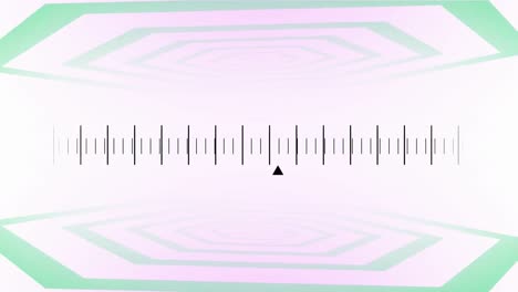 animation of marker with black lines moving on pink to green gradient background