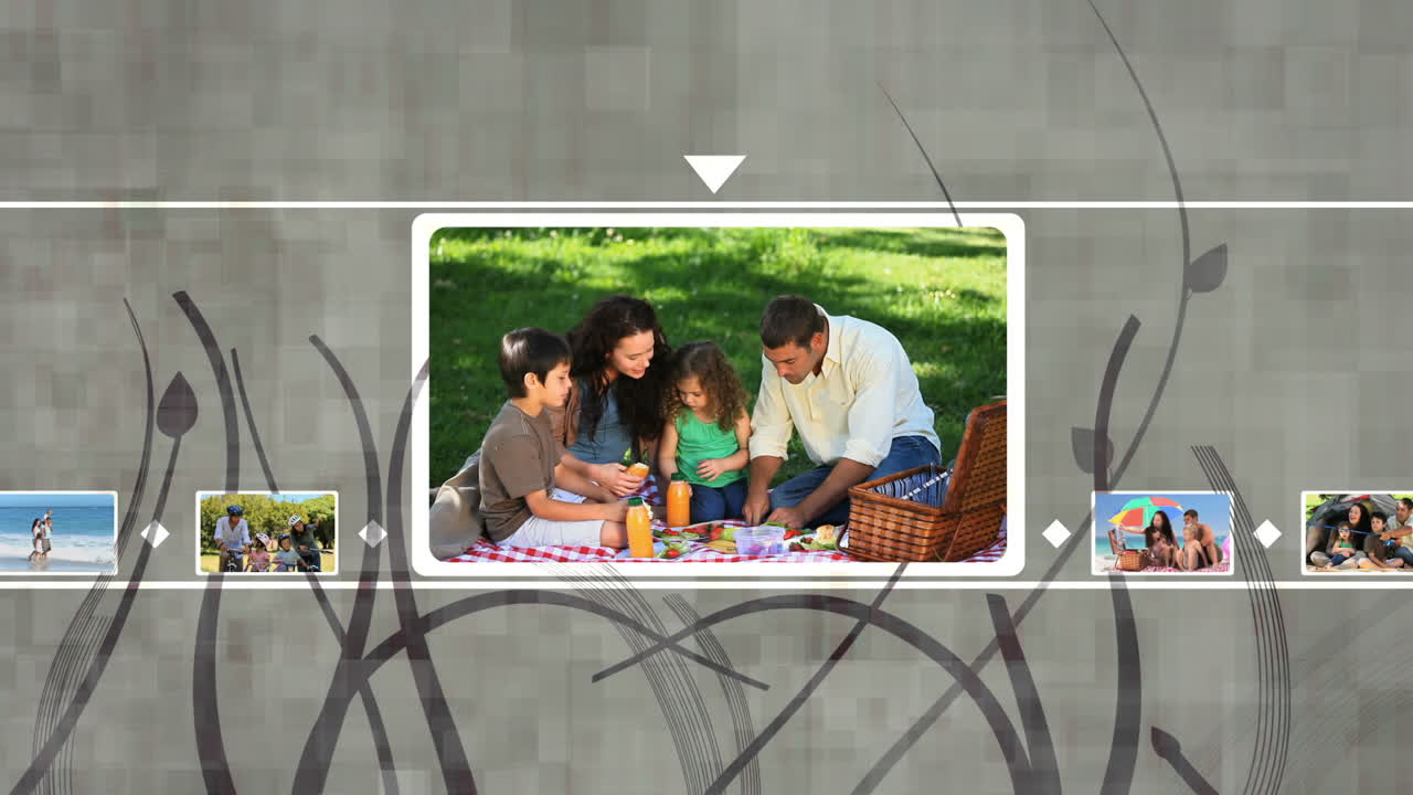 가족에 대한 비디오를 손으로 선택하는 것