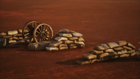 gun-behind-sandbags-during-the-U.S.-Civil-War