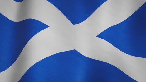 escocia agitando la bandera de primer plano significa libertad o gobierno - animación de video en bucle