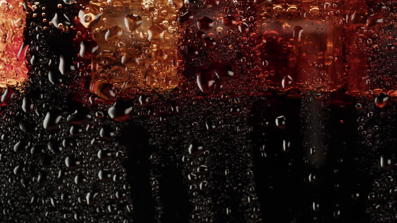 Close up of a soda with ice