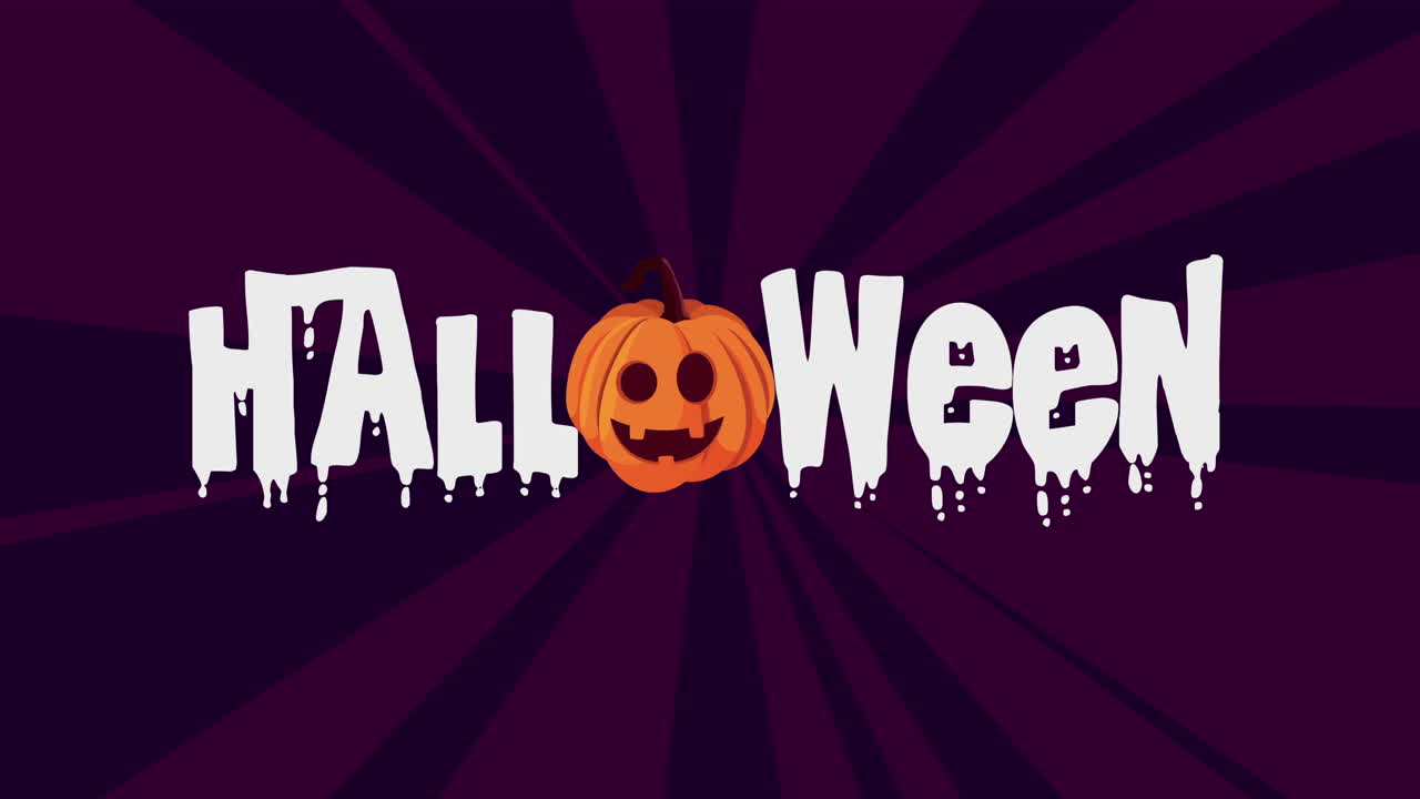 anello di lettere di halloween felice con zucca