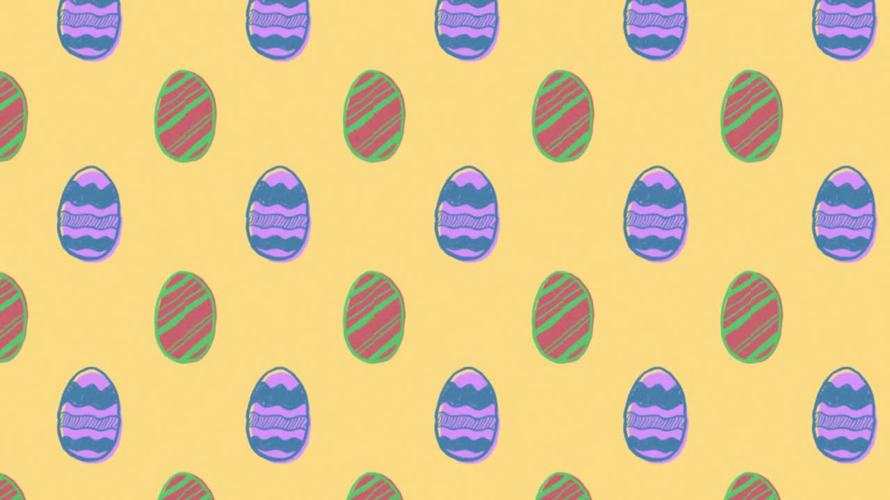 Cute Easter Egg Pattern animation 4k