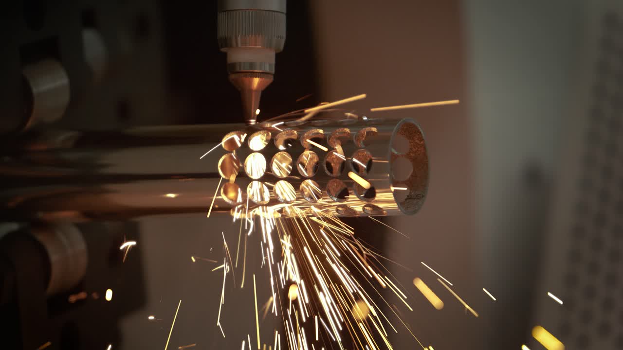 CNC Laser cutting of metal, modern industrial technology