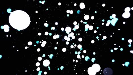 abstract background with glowing white and blue circles