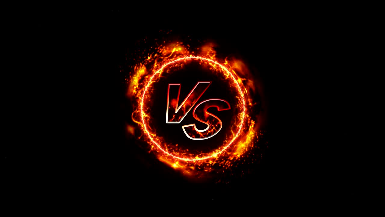 배경에서 싸우고, 불타고, 루프 애니메이션