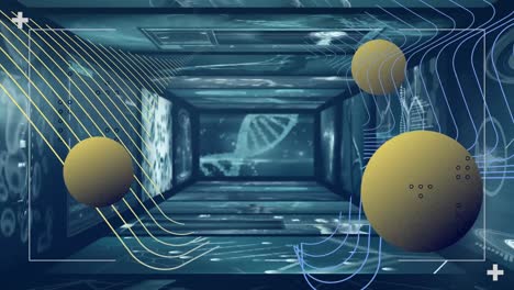 Animation-of-globes,-markers-with-data-processing