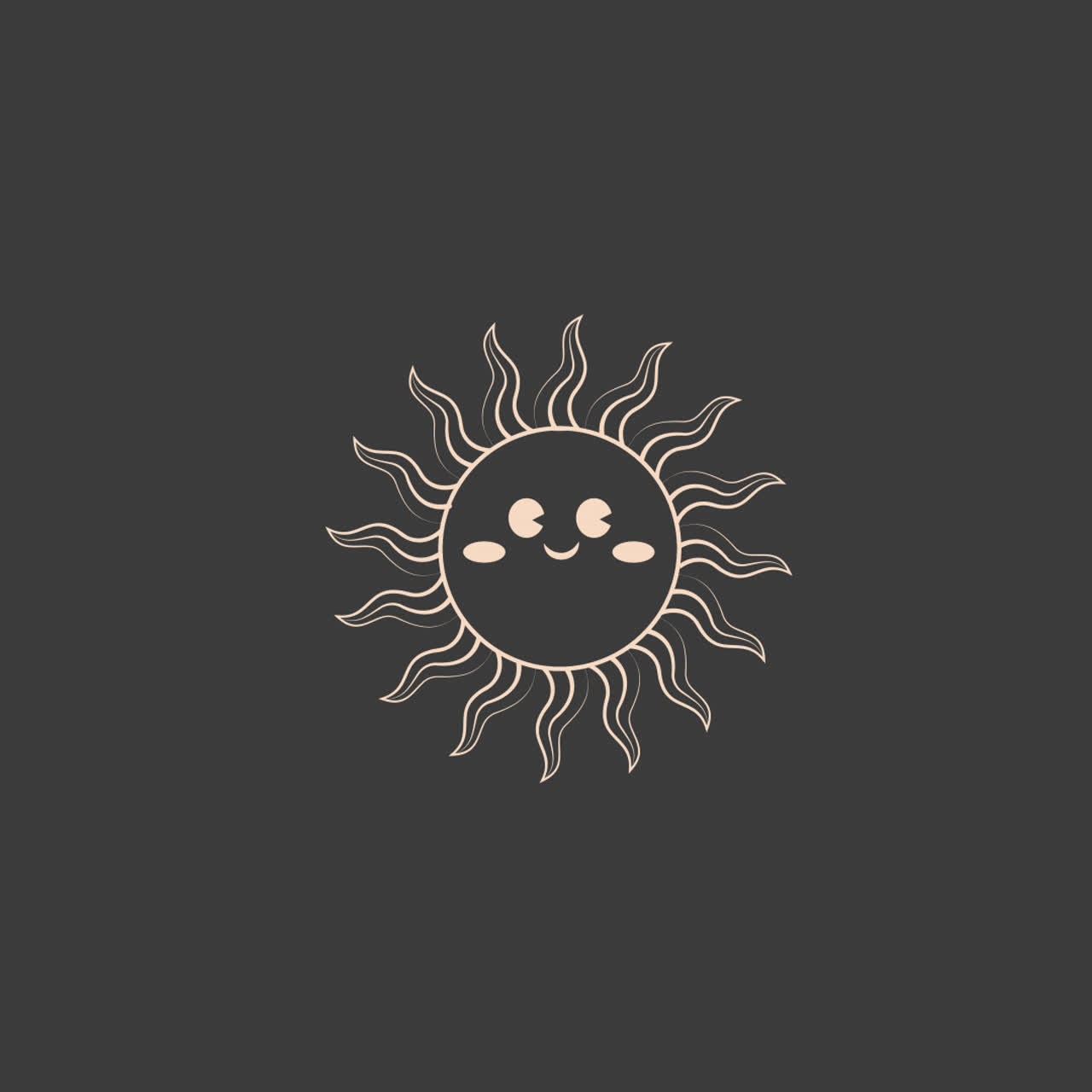 Cute Smiling Sun Cartoon Illustration