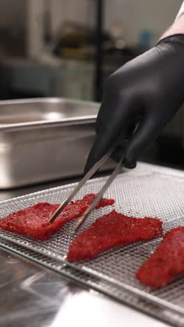 preparación de carne roja sazonada