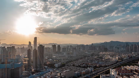 Bright-City-Ideal-for-urban-and-cityscape-visuals-atmosphere-with-skyscrapers-landmark-building-skyline-nature