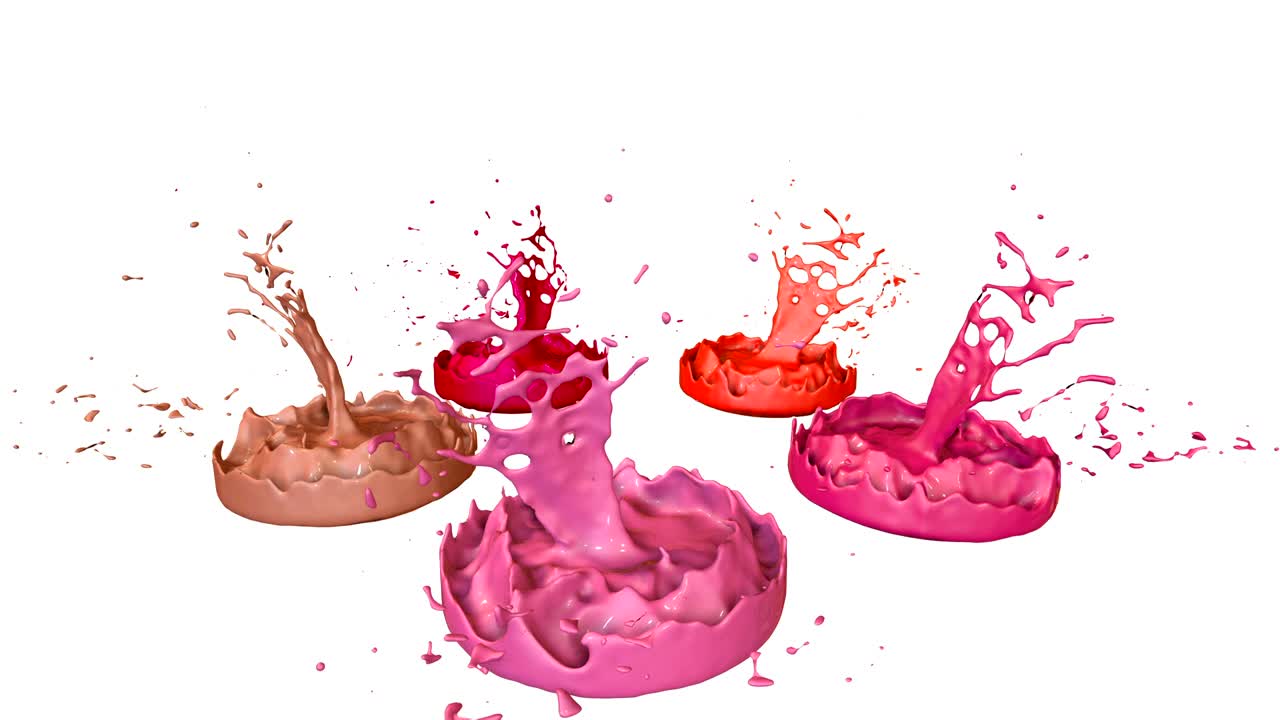 색 배경에서 시간 느려짐과 함께 춤을 추는 페인트: 음악을 재생하는 음악 스피커에 잉크의 3d 스플래시의 시레이션, 초고품질 4k에서 밝은 배경으로 스플래쉬, 빨간색의 색조 17