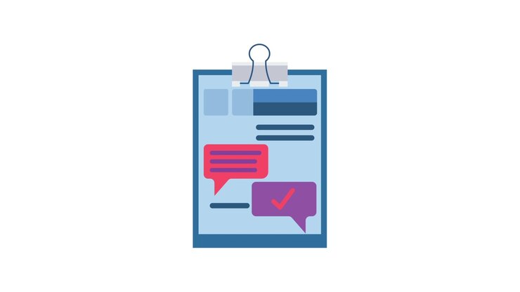 Animated Clipboard with Communication and Task Completion Elements