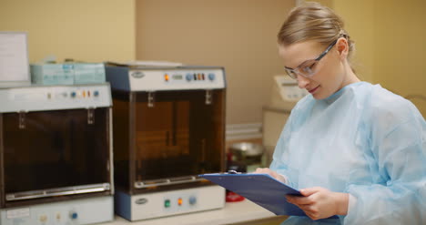 female scientist working at laboratory