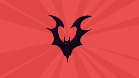 happy halloween animation with bat