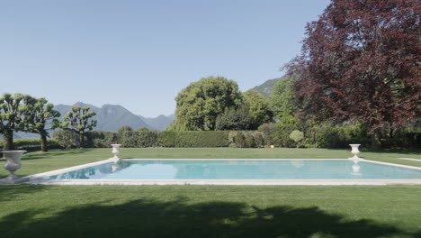 luxury villa with pool and mountain view
