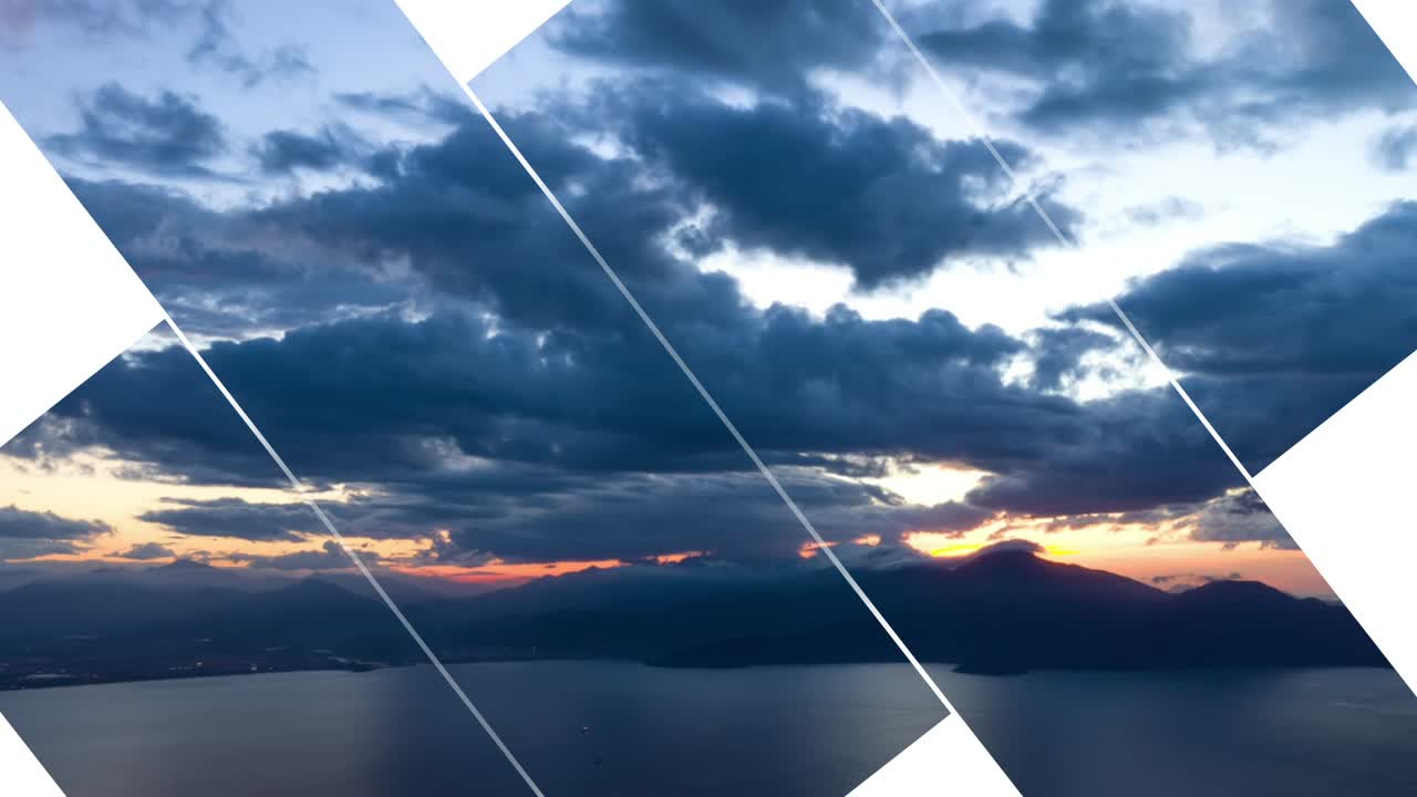 Mountain Lake and Starry Night Collage