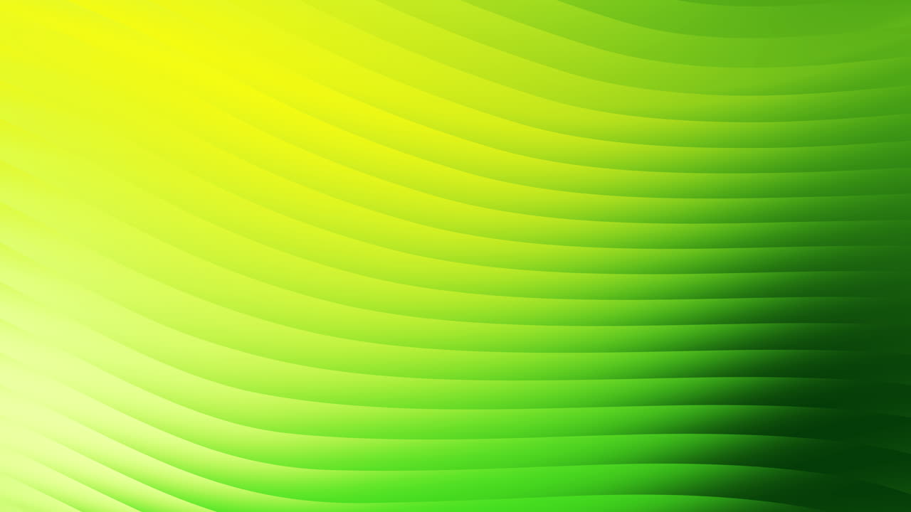 Abstract modern background of green and yellow gradient waves. Looped animation. Copy space.