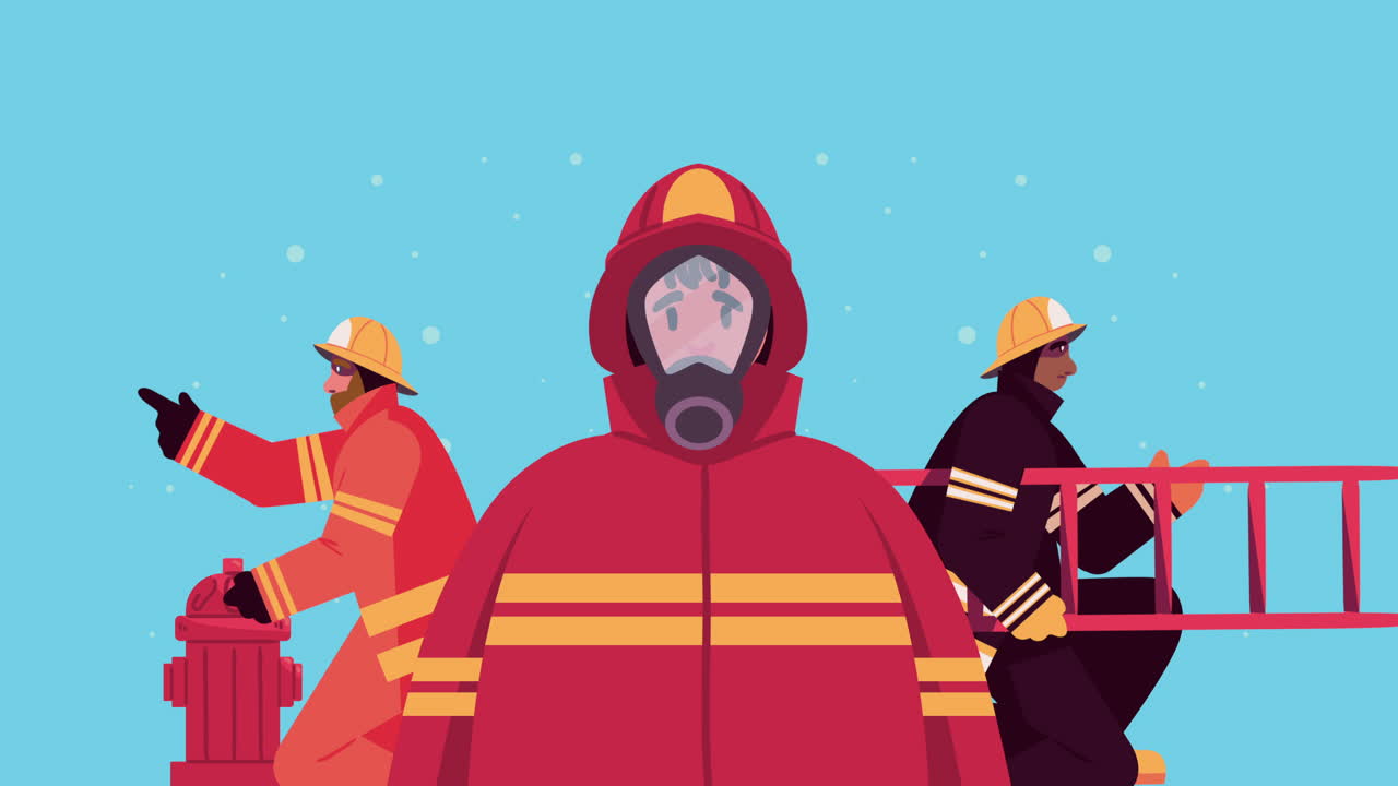 소방대원, 응급대원, 계단