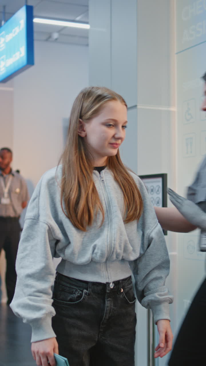 Airport Security Check of a Teenager