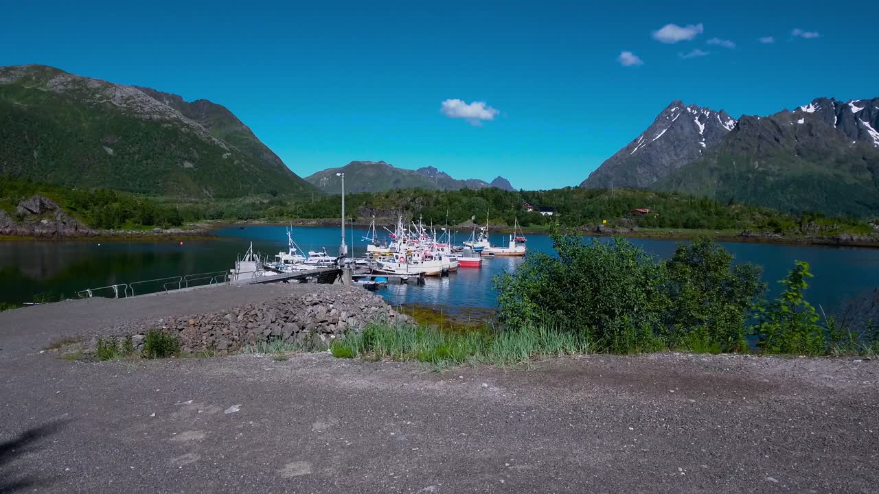 imágenes aéreas de la hermosa naturaleza de noruega.