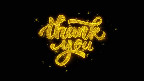 gold sparkle thank you