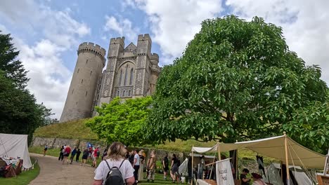 medieval festival at a castle