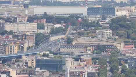 aerial view of a bustling highway