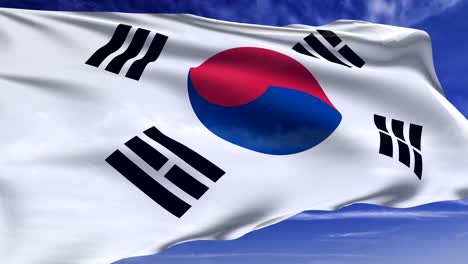 flag of south korea (looping)