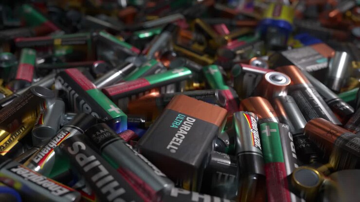 Pile of Discarded Batteries