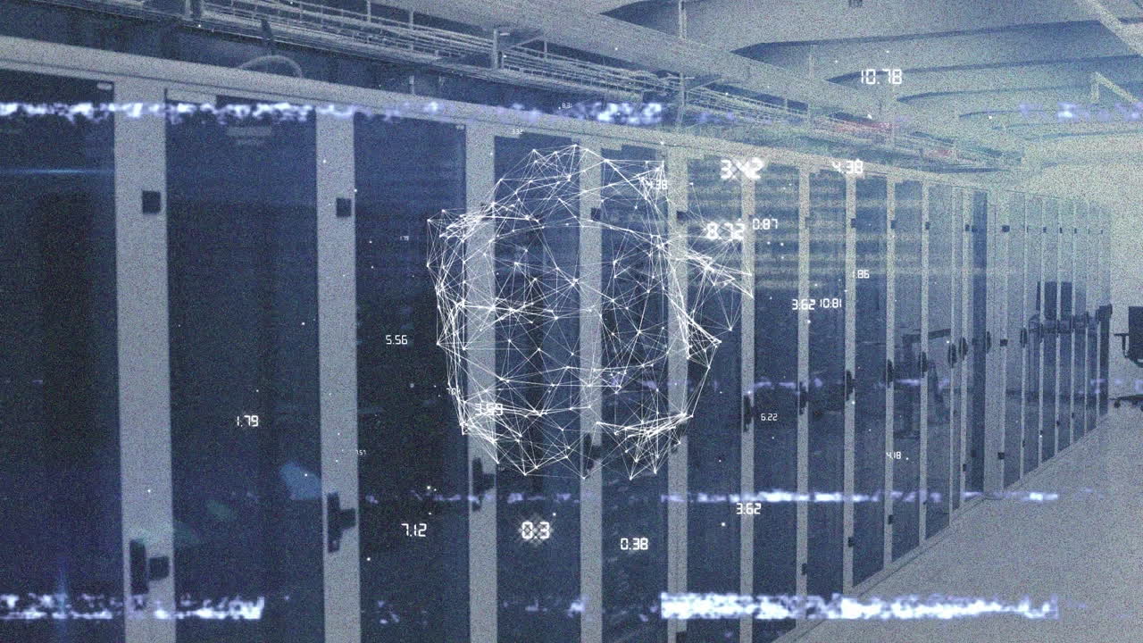 Animation of data processing over computer servers